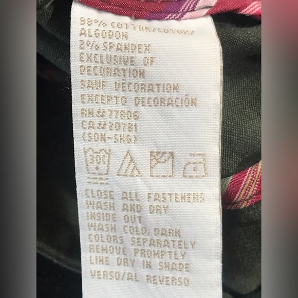 Tommy Hilfiger Army Green Short Military Utility Jacket Size 8P - Picture 13 of 16